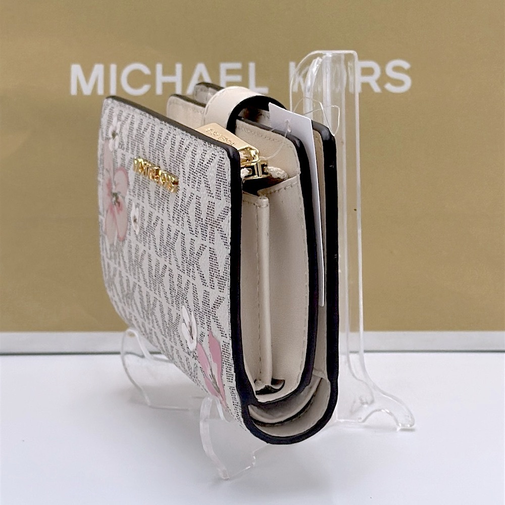 Michael Kors White and Pink Wallet with Butterfly Accents - Picture 13 of 16